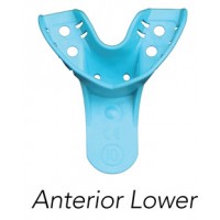 Safe-Dent- Impression Trays, #10  Anterior Lower, 12/Bag, Blue